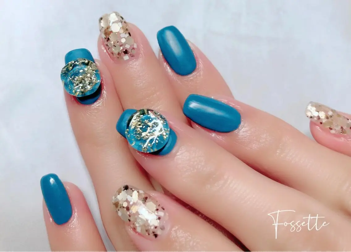 ネイル ジェルネイル ホログラムネイル マットネイル ワンカラーネイル ぷっくりネイル ハンドネイル nailsalon Fossetteのネイルデザイン