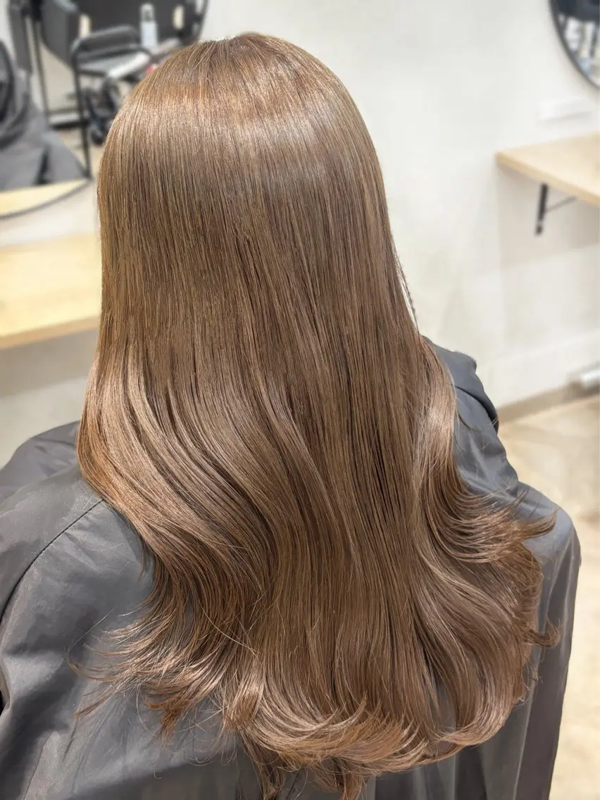 ロング カラー ブリーチ ブリーチなしカラー ヘアカラー トリートメント 名駅/sHiHo/透 明感カラー✨🎀/のヘアスタイル