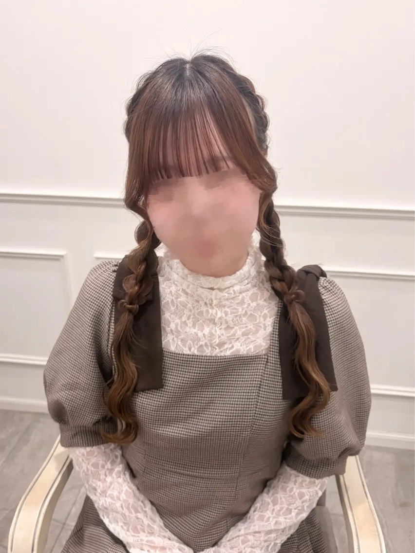 ヘアアレンジ ツインテール ヘアセット 木村 しずかのヘアスタイル