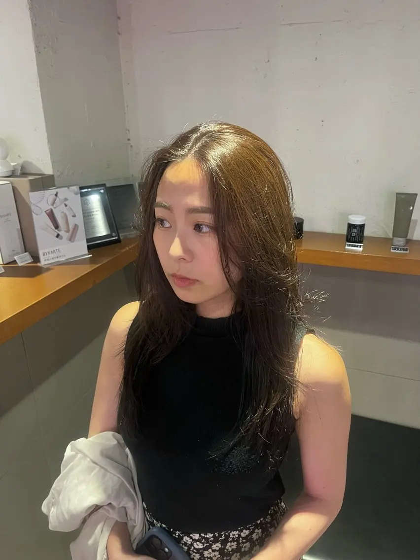 ロング カラー 増田 伯のヘアスタイル