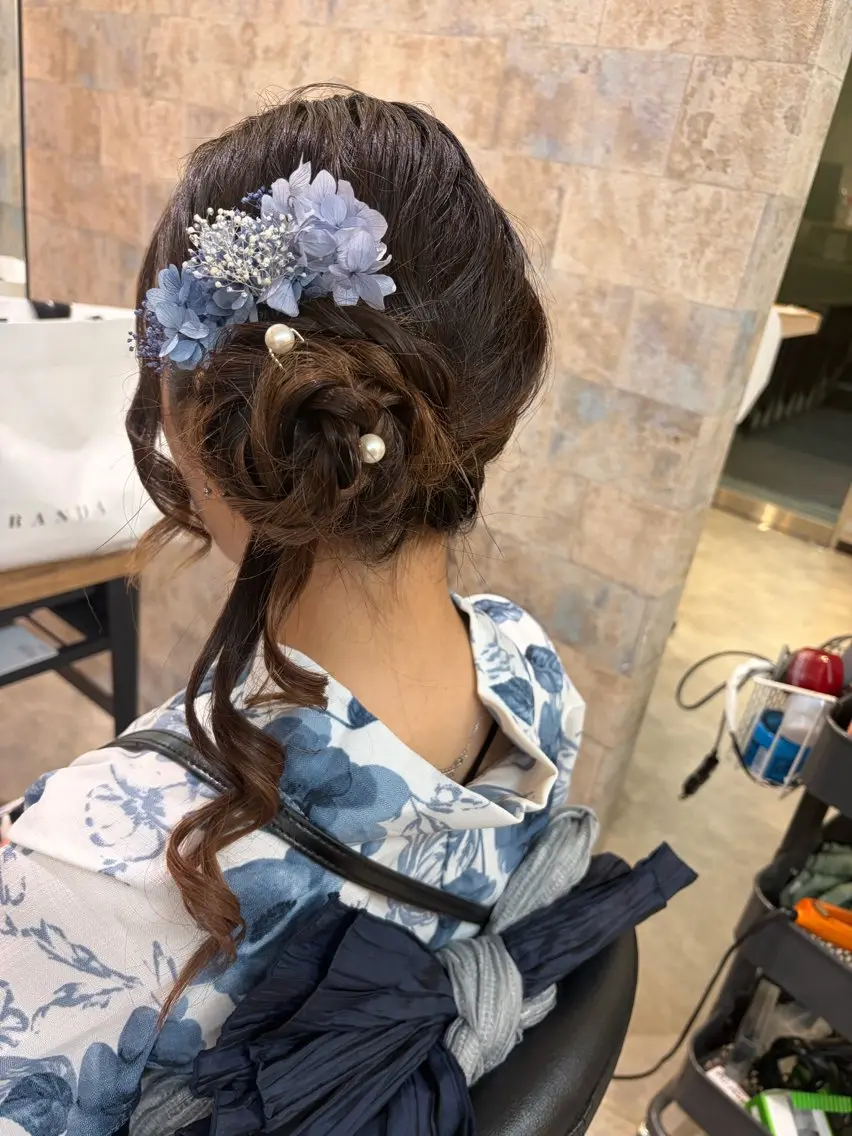 ロング ヘアアレンジ ヘアセット 前田 みのりのヘアスタイル
