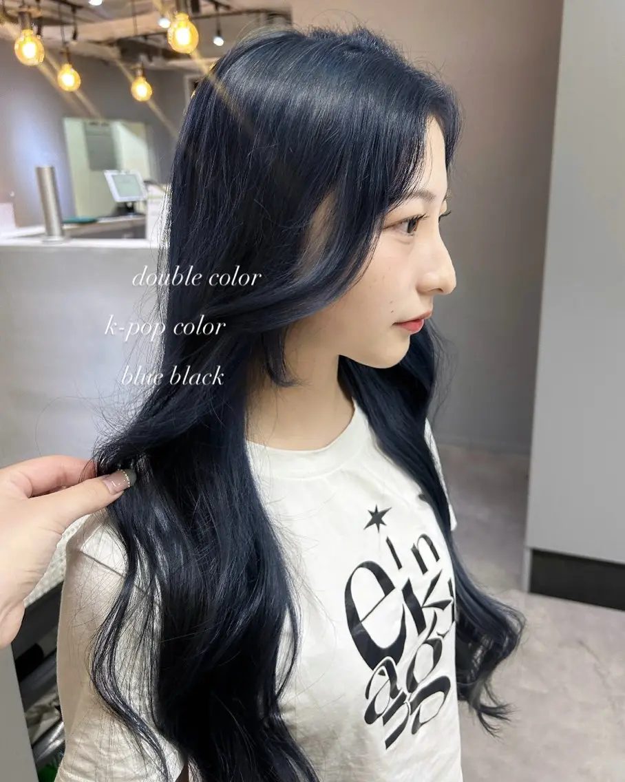 ロング カラー ブルーカラー ヘアカラー トリートメント 似合わせ🎀 Miku♡のヘアスタイル