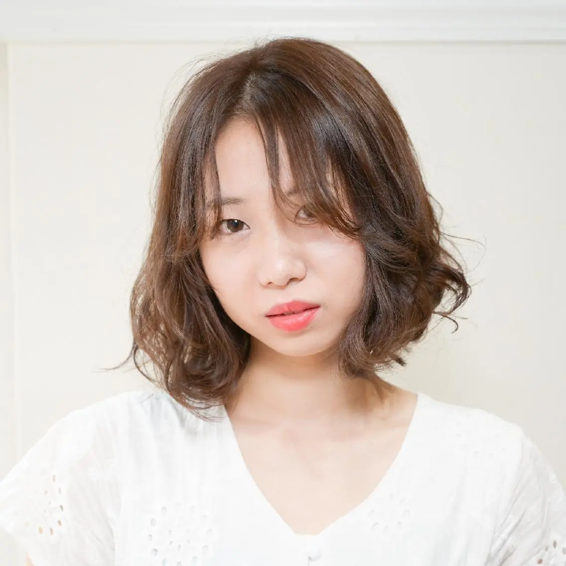 ミディアム カラー パーマ ボブ デジタルパーマ muk hair篠村 髪質改善/完全個室のヘアスタイル