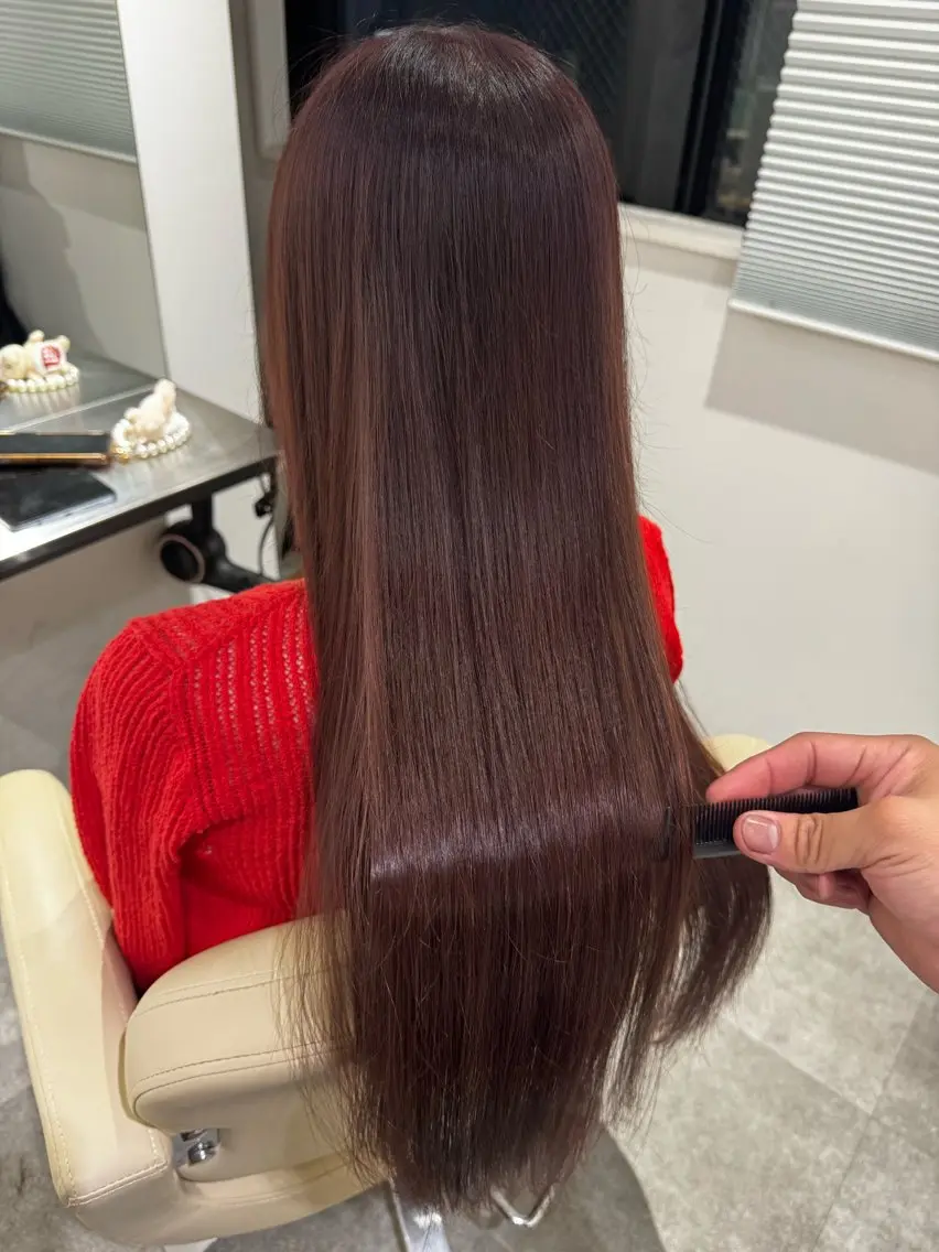 ロング カラー 髪質改善 ヘアカラー 夜23時まで予約🉑 reverieあきらのヘアスタイル