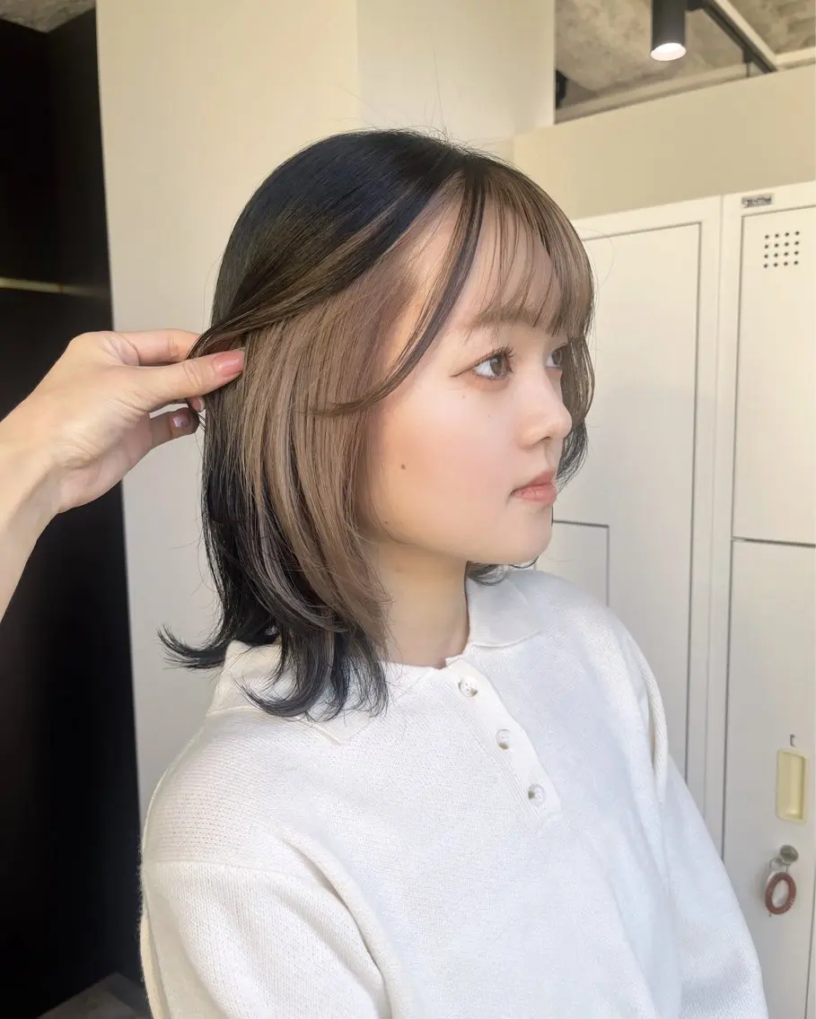 ミディアム 顔周りカット レイヤーカット 韓国風style ❤︎ 古庄美月のヘアスタイル
