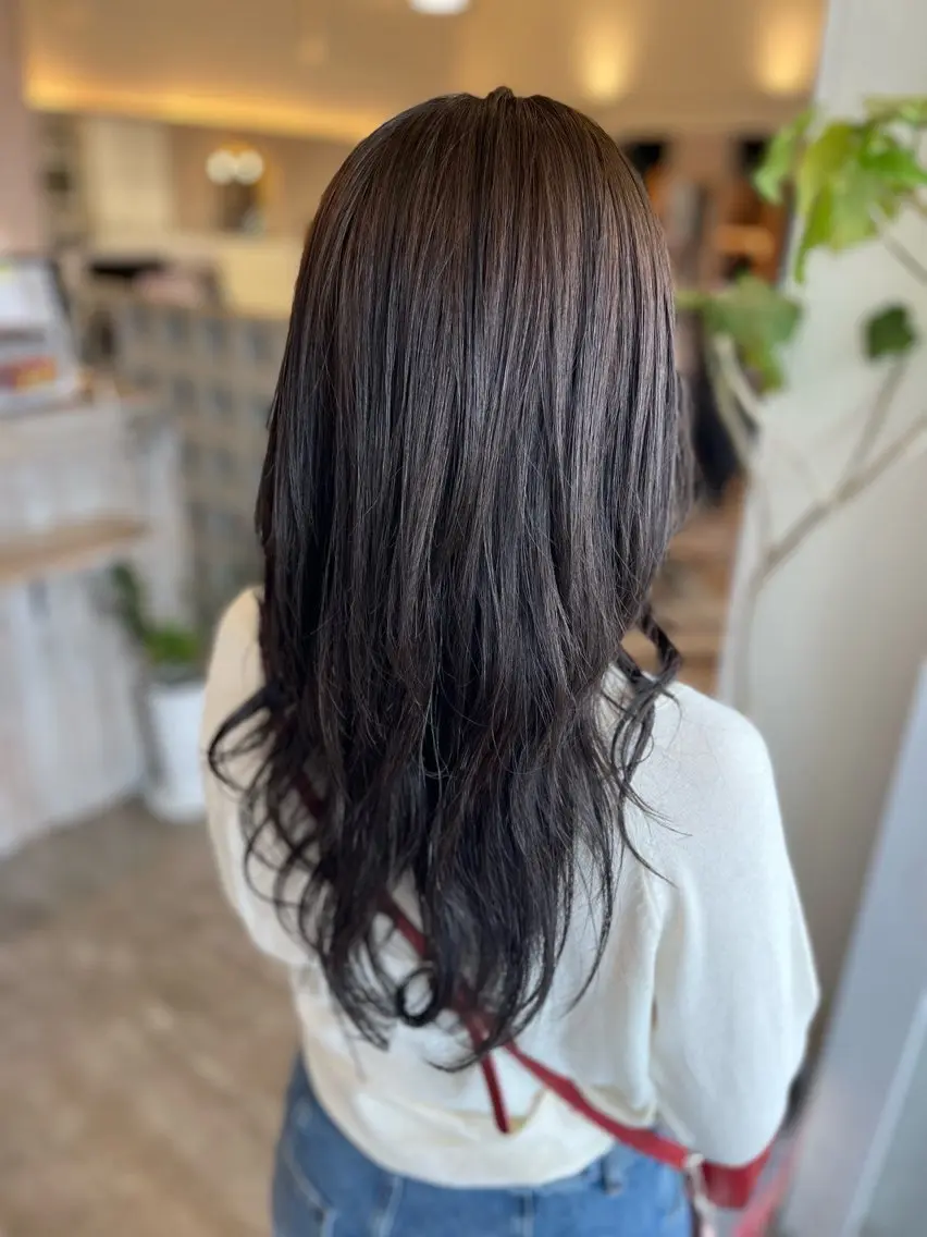 ロング カラー オリーブカラー 大西 瞭弘のヘアスタイル