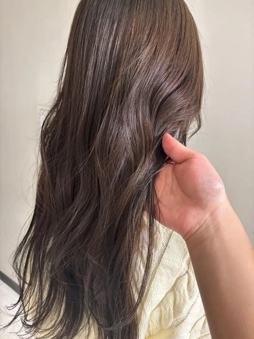 ロング カラー グレージュ オレンジ 玖須 綾音 /柔らかい海外ヘア♡のヘアスタイル
