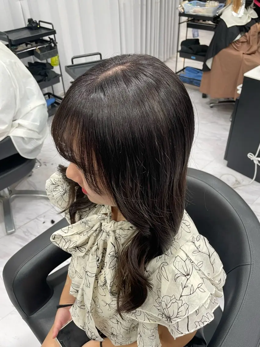 セミロング カラー ヘアアレンジ ブリーチ ブラウンカラー ブリーチなしカラー ピンクカラー ピンクブラウン 🍒KUMAGAI 🍒のヘアスタイル