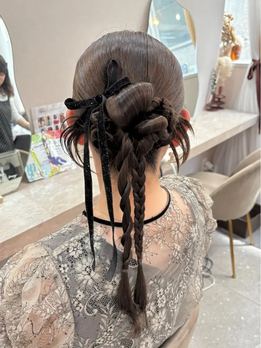 ヘアアレンジ ヘアセット Mila hinaのヘアスタイル