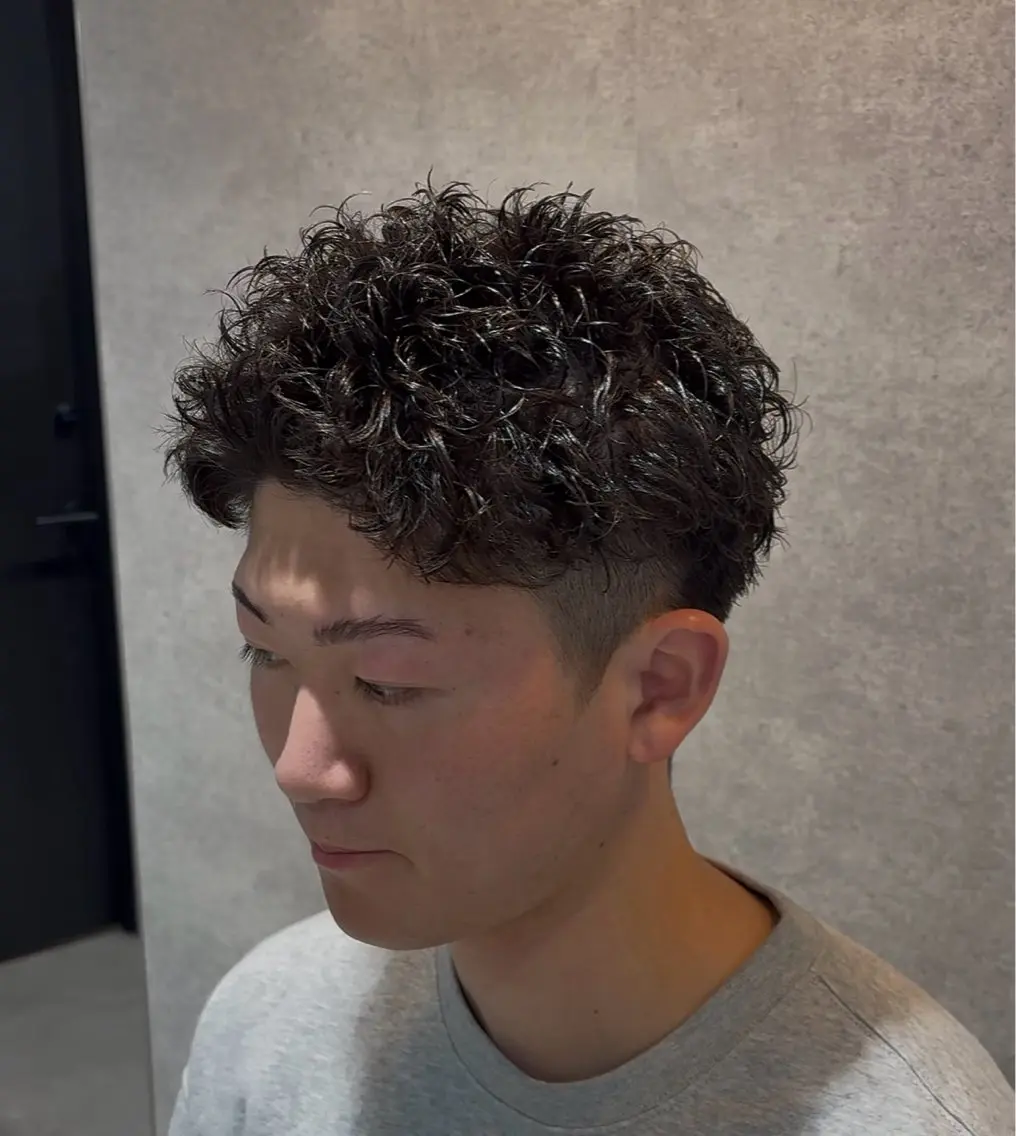 ショート カット パーマ ヘッドスパ ヘアセット パーマ指名率No1 メンズ特化ケイトのヘアスタイル