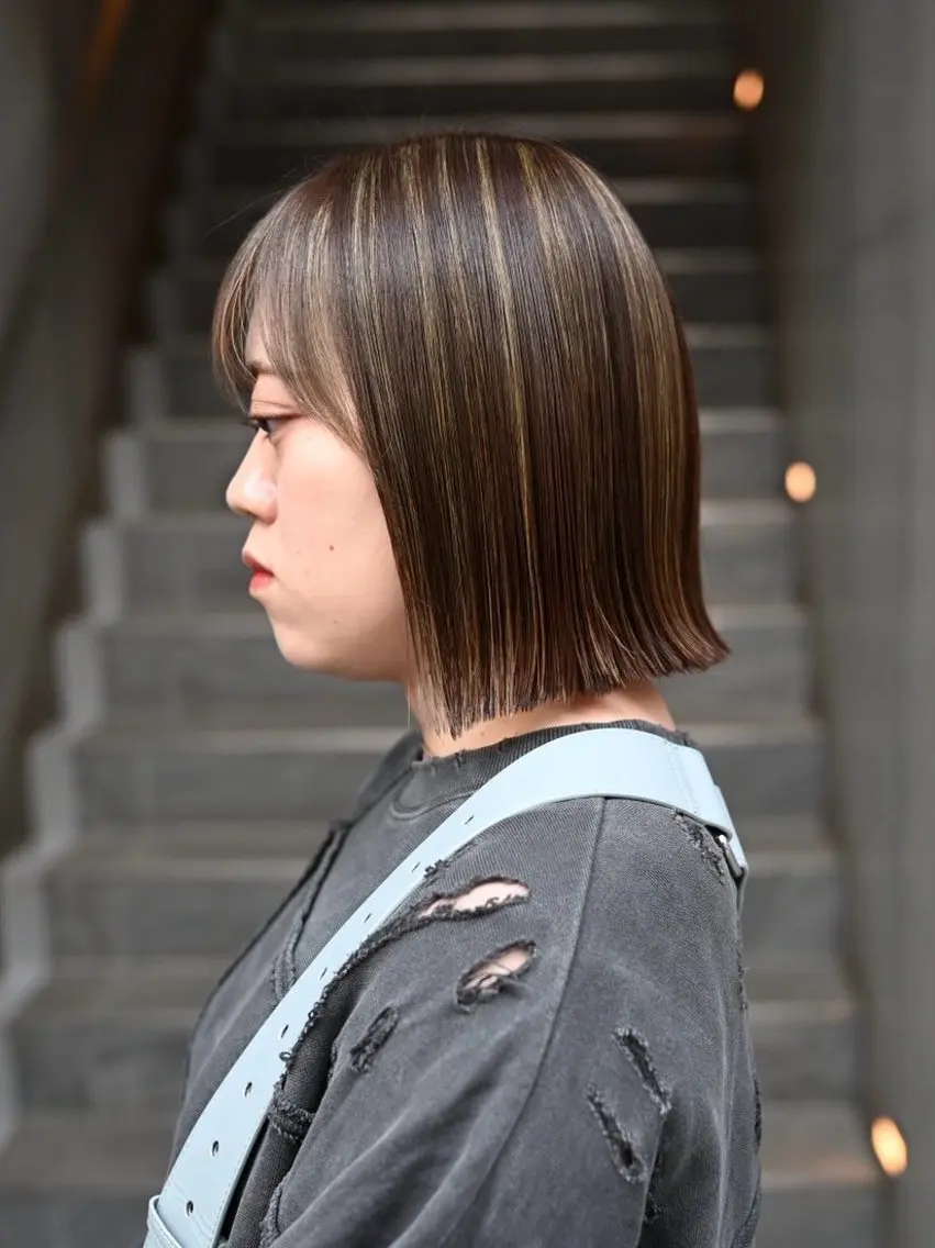 ハイライトカラー✨炭酸泉付き🫧白髪ぼかし◎ケアブリーチ変更◎の写真