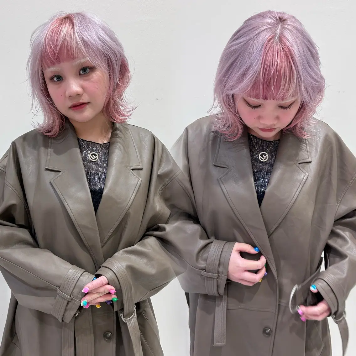 ショート カラー ヘアカラー MEGU/layer cut/透明感カラーのヘアスタイル