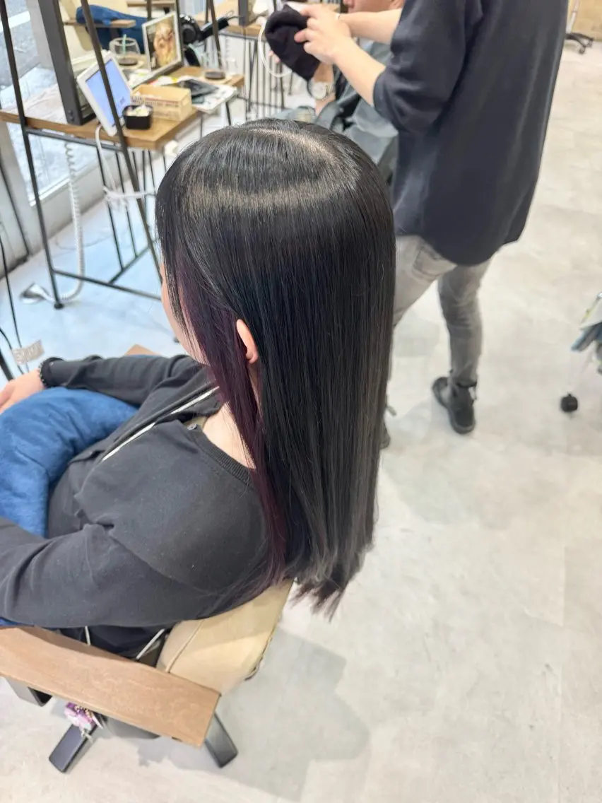ロング カラー ブリーチなしwカラー /艶カラー/oukaのヘアスタイル