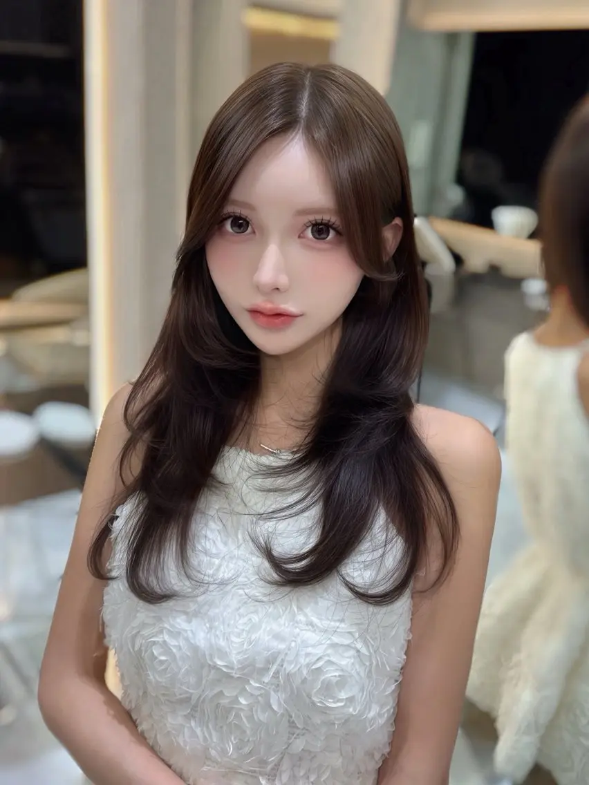 ロング カット ヘアカラー トリートメント 🫧髪質改善 講師🫧🍎幹細胞のヘアスタイル