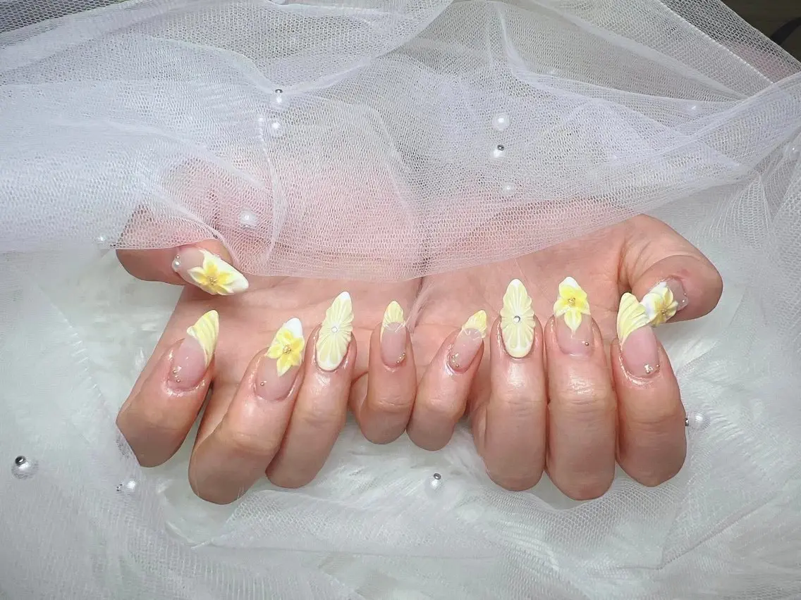 ネイル 韓国ネイル 水色 マグネットネイル ニュアンスネイル オフィスネイル ハンドネイル Hana Rose Nailのネイルデザイン