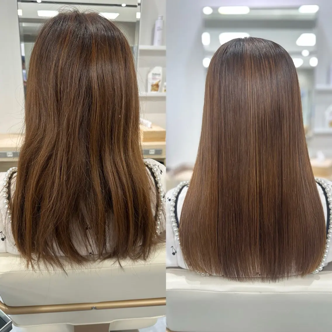 ロング パーマ カット 縮毛矯正 髪質改善/縮毛矯正 /レイヤーカット岡部のヘアスタイル