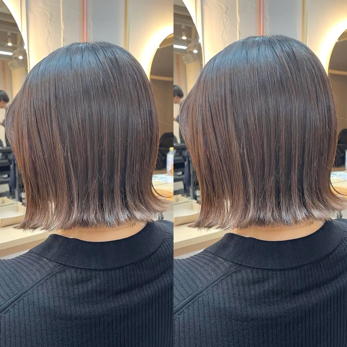 ショート カラー ブラウンカラー ボブ 外ハネヘア カット ヘアカラー トリートメント ヘアセット ブリーチ無しダブル カラー🦕まどかのヘアスタイル