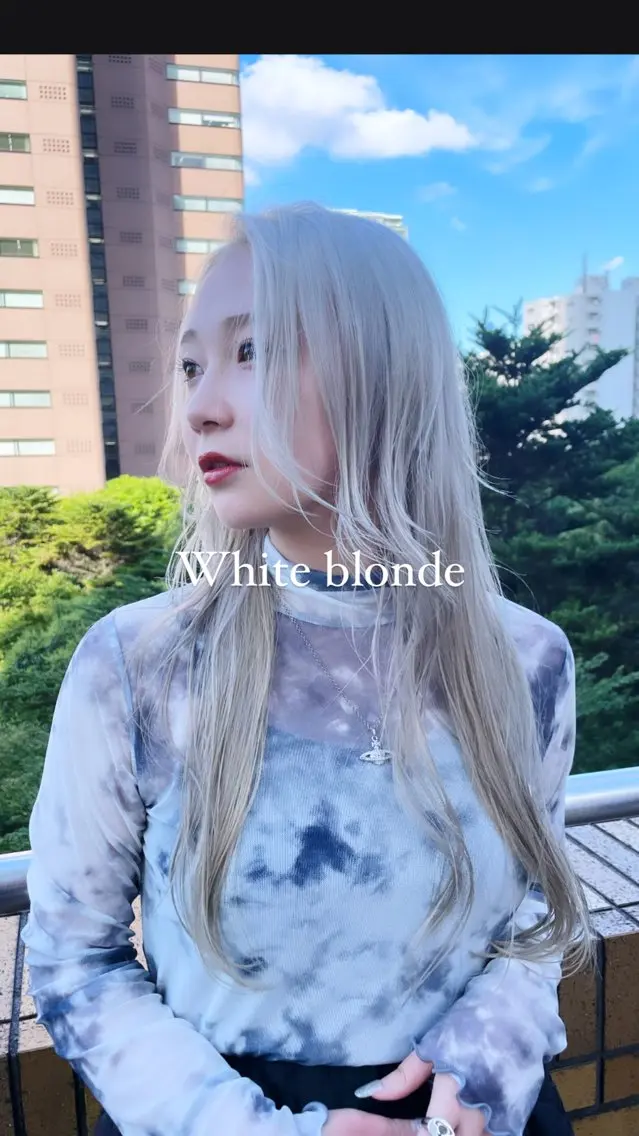 ロング カラー ブリーチ ブロンド ホワイトブロンド カット ヘアカラー トリートメント 💎✨️NoVal by siestaのヘアスタイル