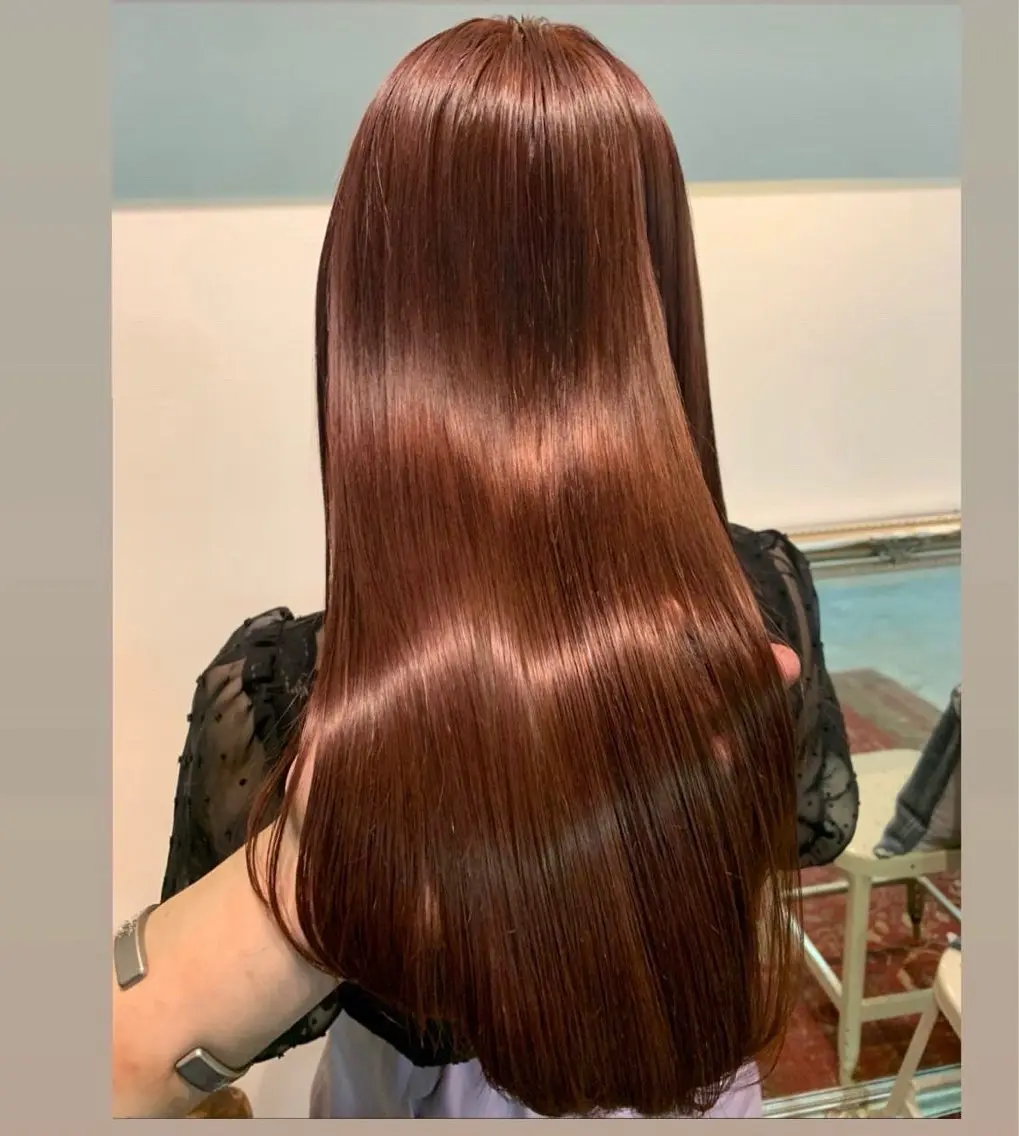 ロング ヘアカラー トリートメント ♥️ボブ/ブリーチ なしカラー/mahoのヘアスタイル
