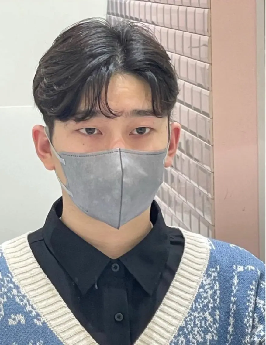 メンズ メンズハイトーン メンズ韓国風 カット ❤︎︎韓国ヘア❤︎︎ 𝑺𝒉𝒊𝒉𝒐のヘアスタイル