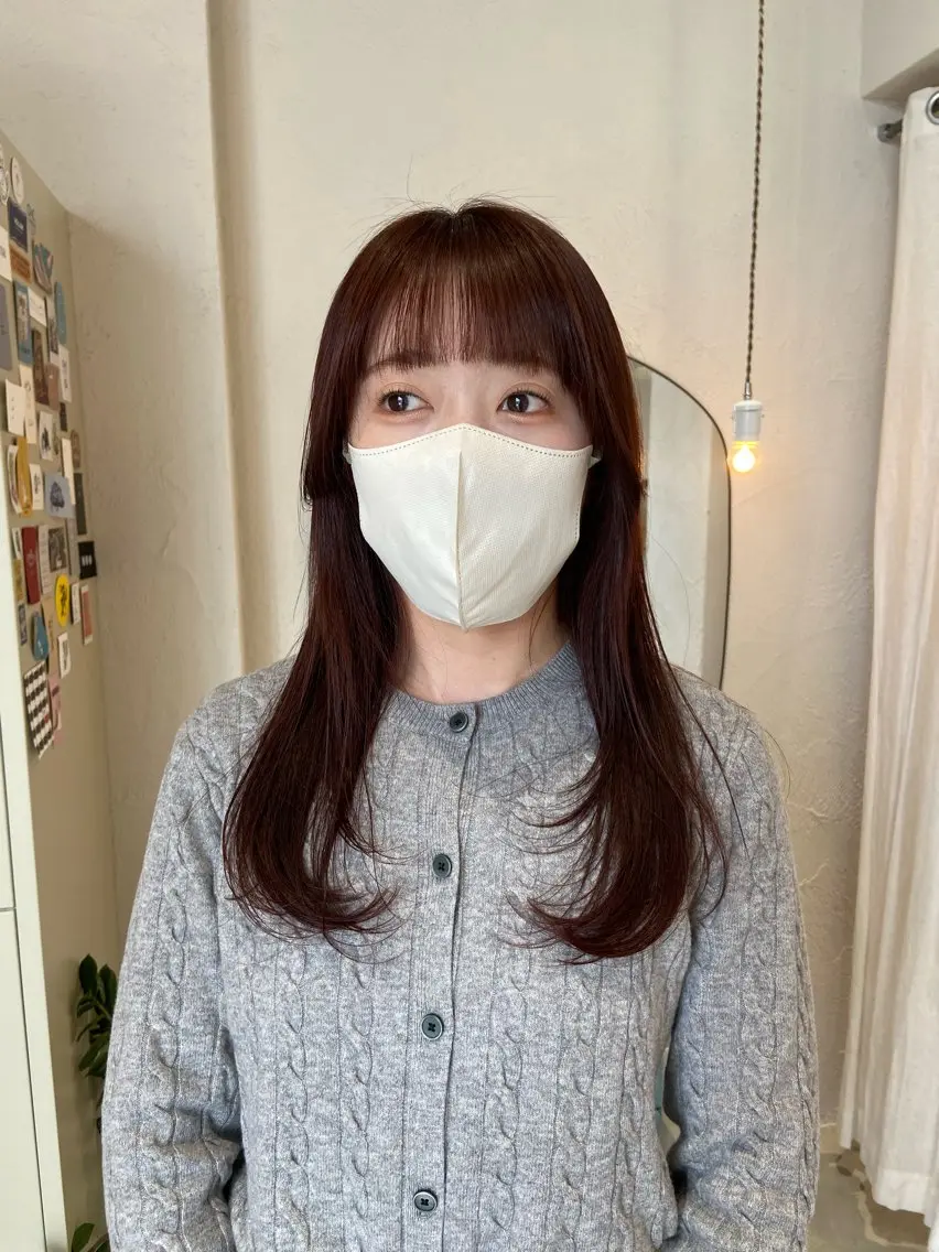 ロング カット ヘアカラー トリートメント 石川 瑠琉のヘアスタイル