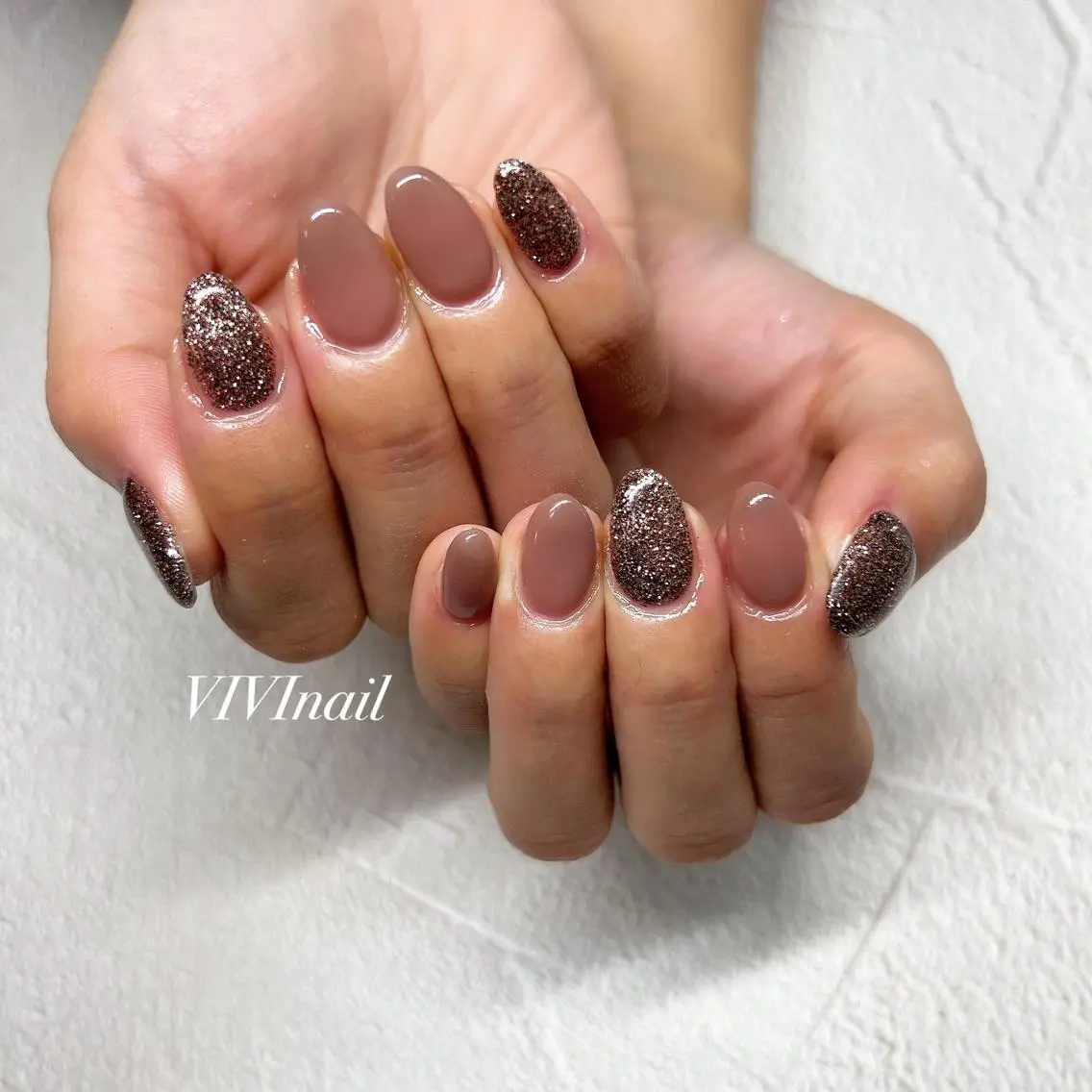ネイル ラメ(グリッター) ワンカラーネイル ハンドネイル vivi nailのネイルデザイン