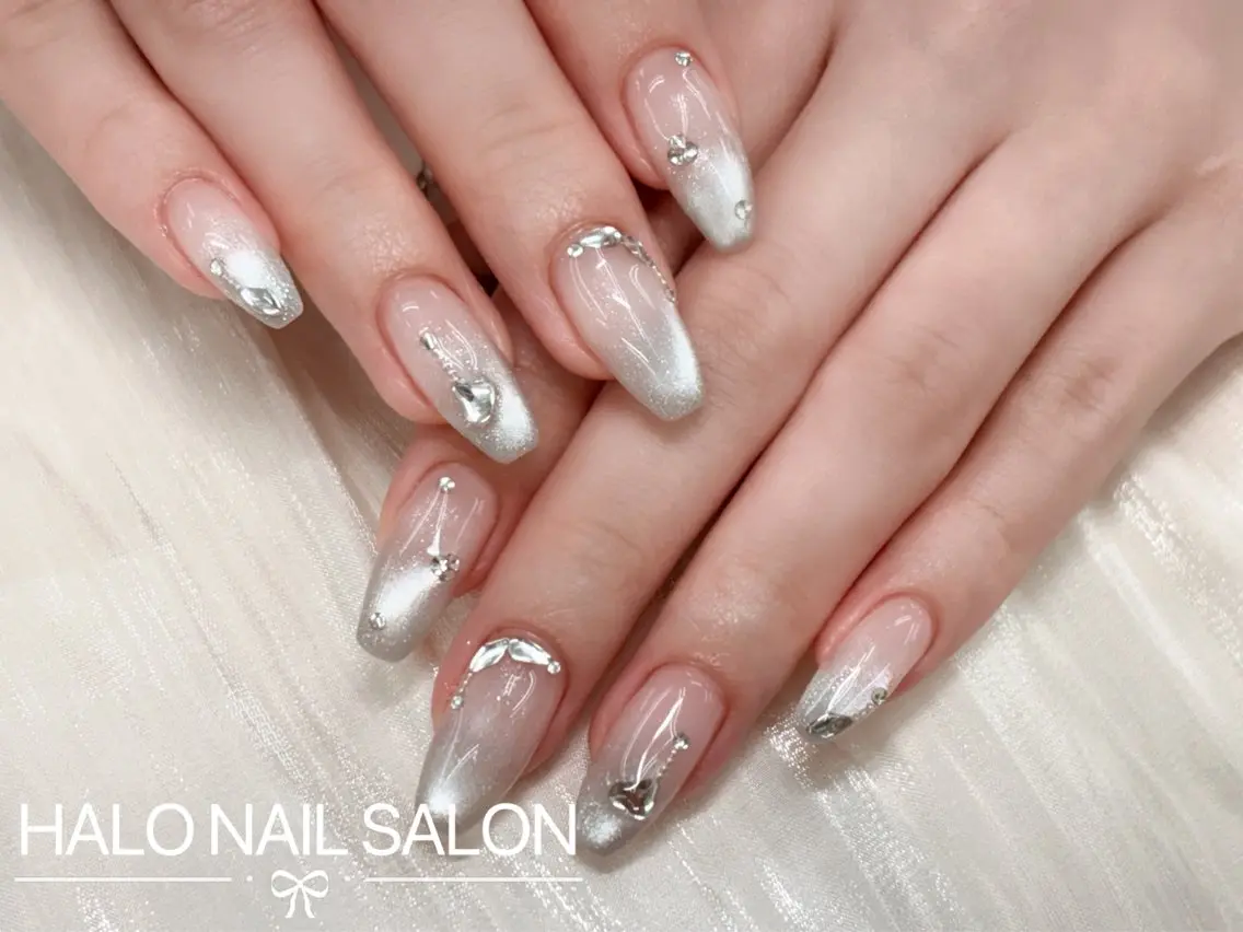 ネイル マグネットネイル ワンホンネイル ハンドネイル HALO ネイルサロン🌸のネイルデザイン