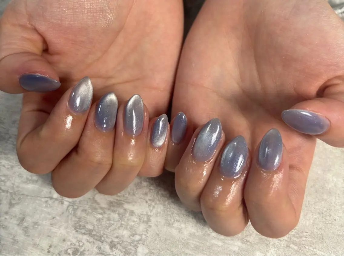 ネイル オーロラネイル 桜ネイル フラワーネイル フットネイル フレンチネイル ハンドネイル kiki nail たまプラーザのネイルデザイン
