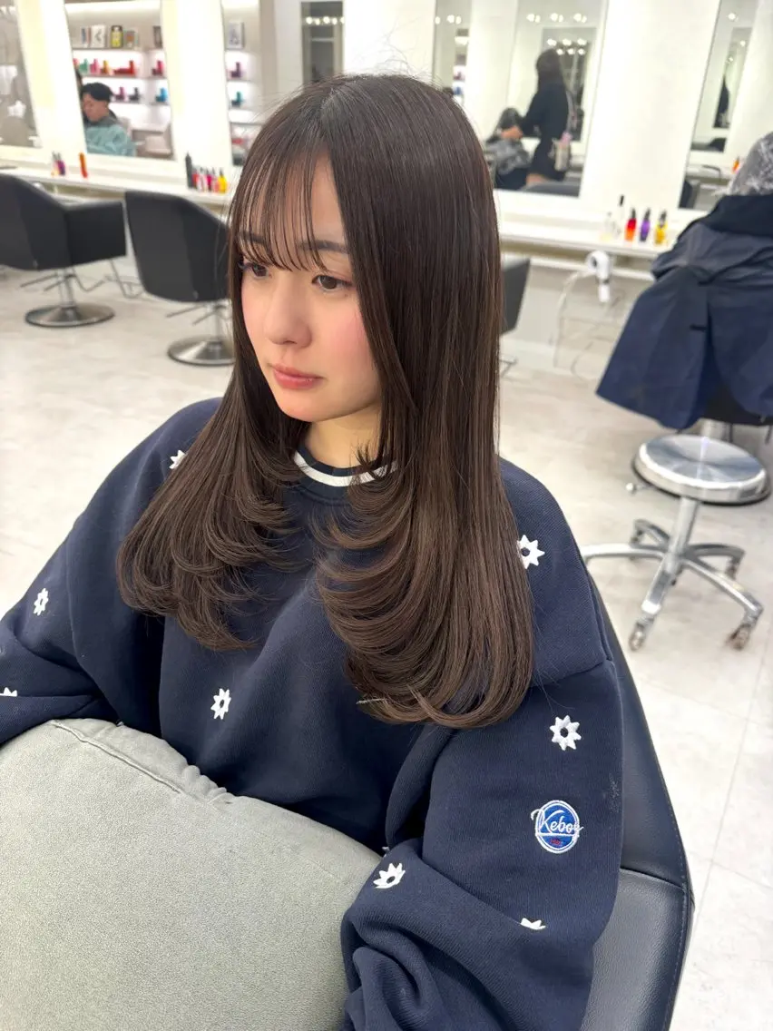 ロング カラー カット ♡ParveMix NANO♡のヘアスタイル