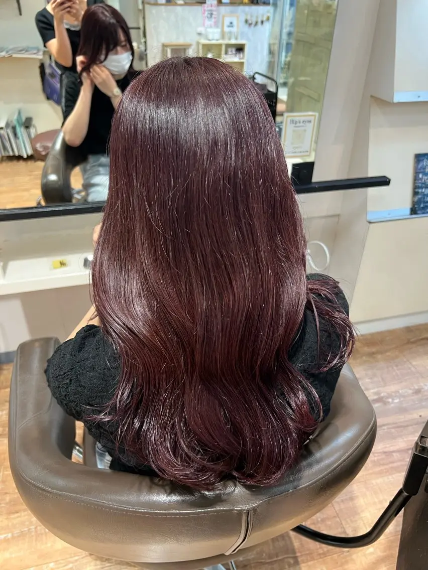 カラー カシス ピンクカラー ヘアカラー インナーカラー♡ Nanakoのヘアスタイル