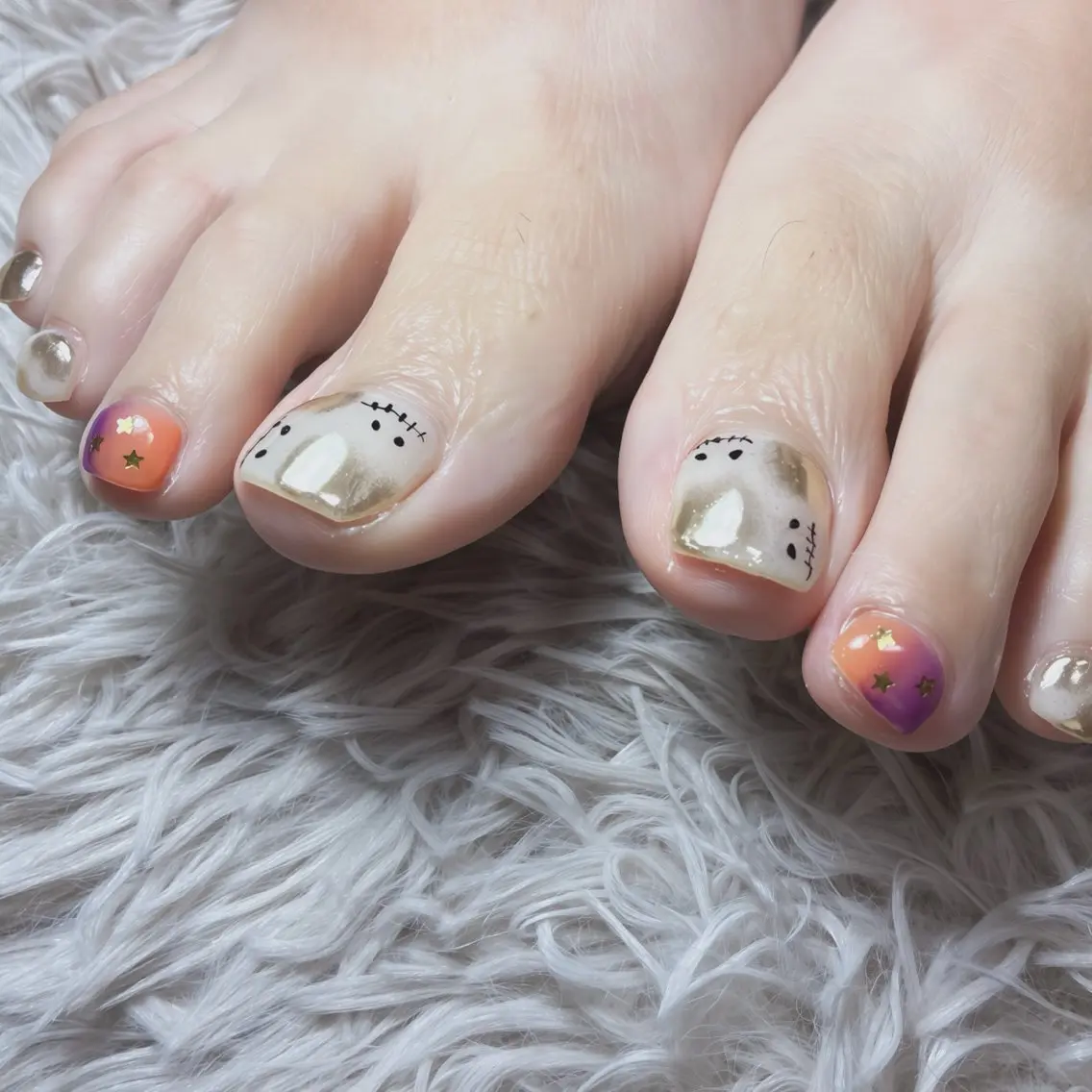 ネイル フットネイル マグネットネイル ニュアンスネイル シンプルネイル ブライダルネイル フットネイル nail salon anoneのネイルデザイン