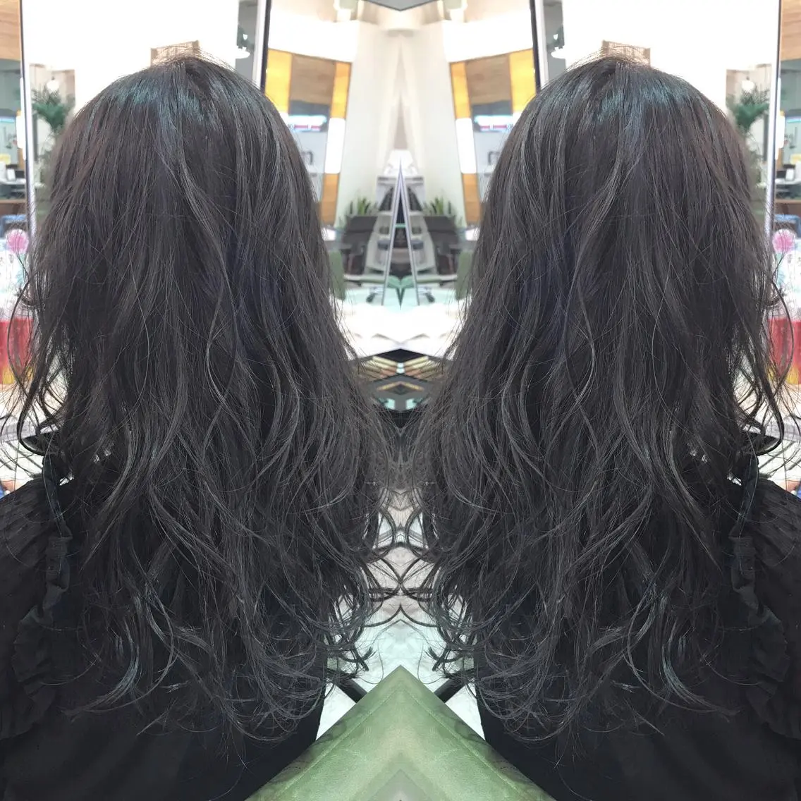 ロング カラー ハイライトカラー イルミナカラー ハイライト 青木 茂樹⭐️ 透明感カラーのヘアスタイル
