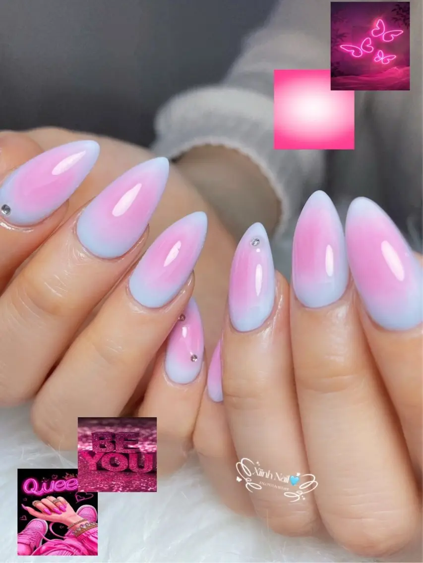 ネイル 長さ出し ガーリー 韓国ネイル 持ち込み ワンホンネイル ハンドネイル YURI NAILのネイルデザイン