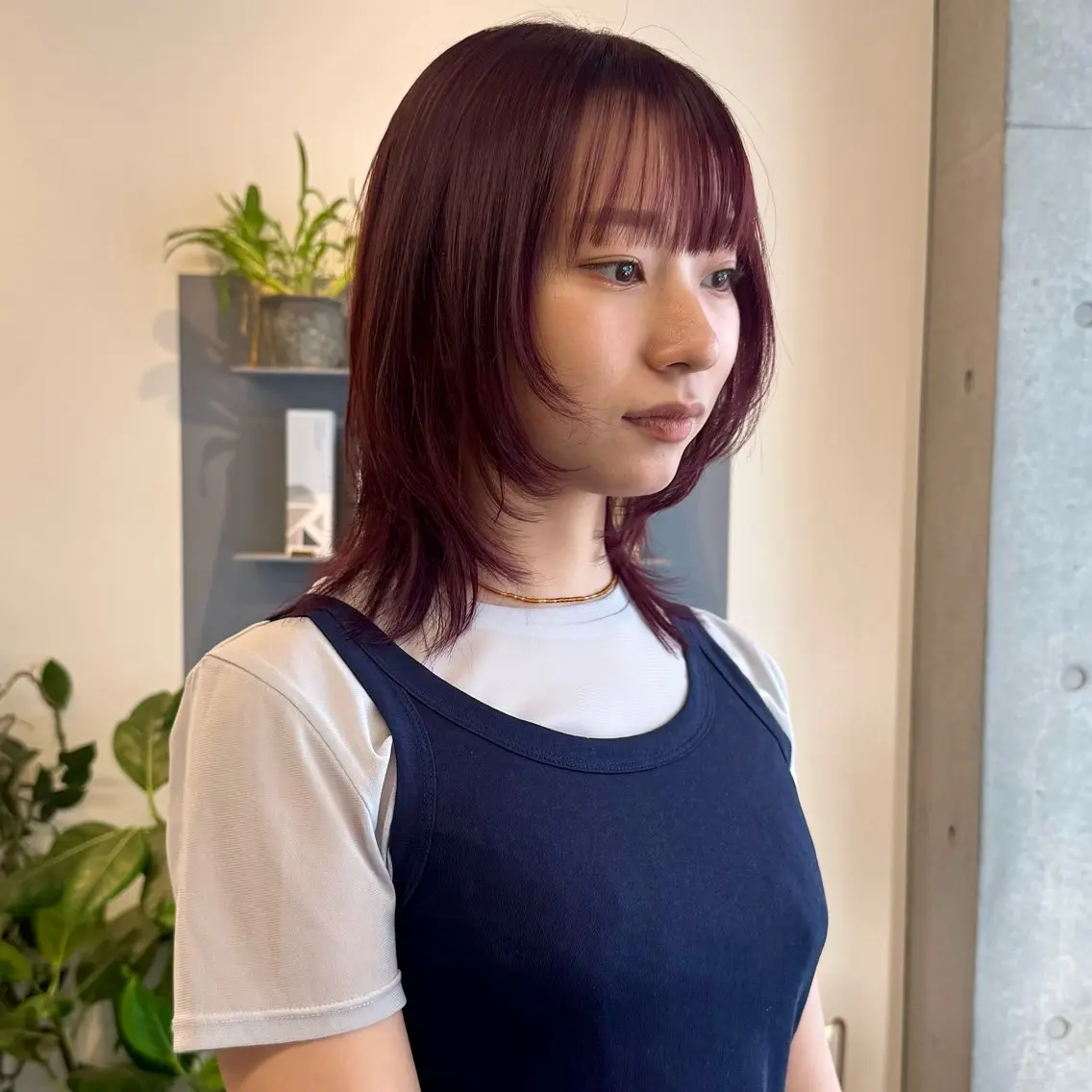 ミディアム カット ヘアカラー 暖色・前髪カット 🎗️佐藤ゆみこのヘアスタイル