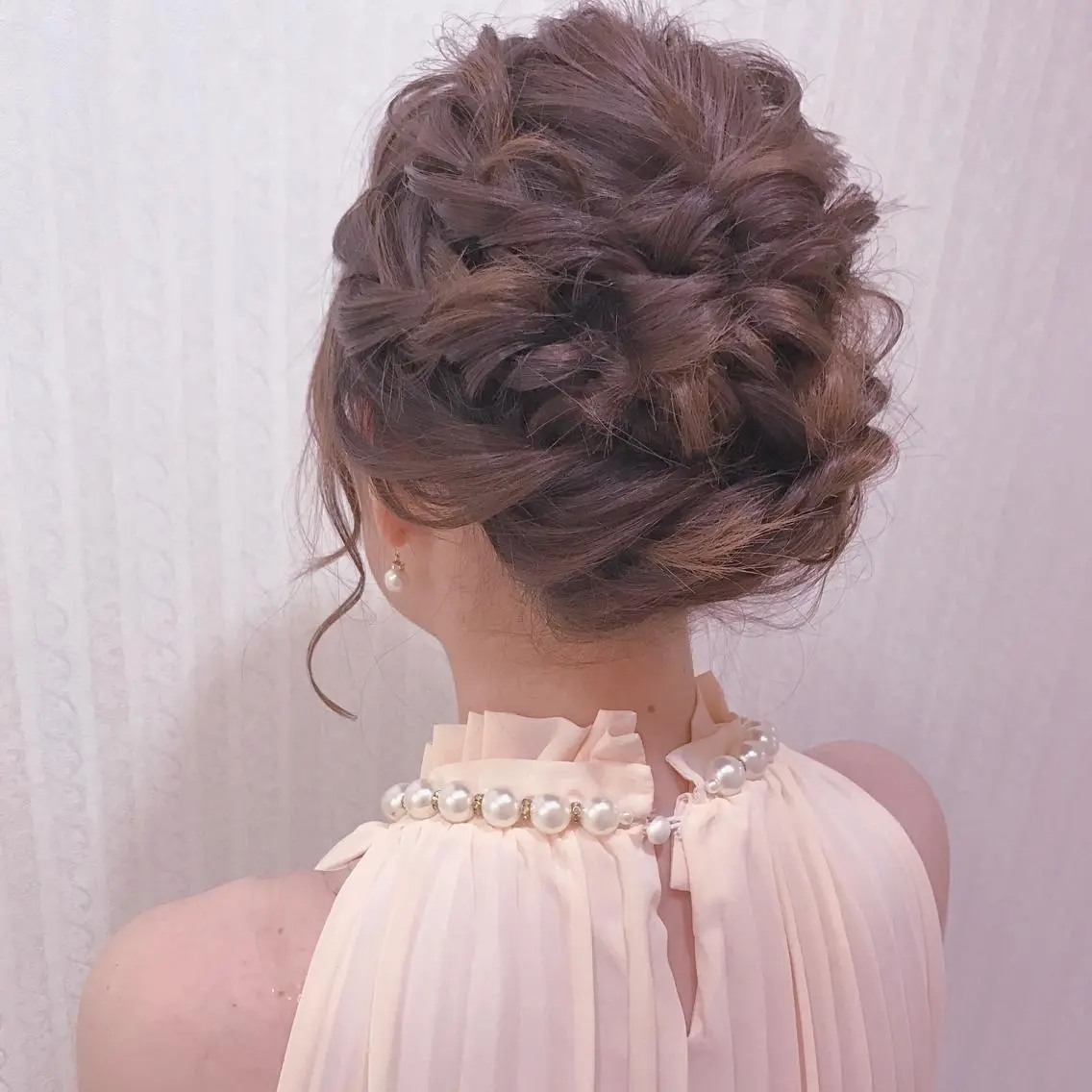 セミロング ヘアアレンジ 結婚式・ブライダル Aries🫧 missa𓂃🤍のヘアスタイル