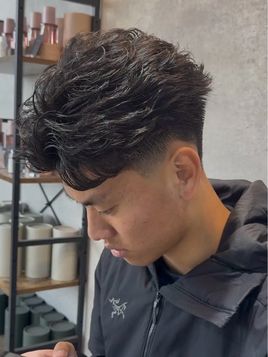ショート パーマ メンズ ショートヘア カット パーマ メンズパーマカット 達人/涼のヘアスタイル