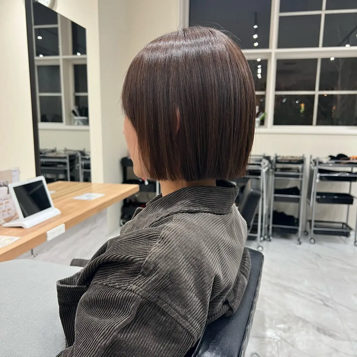 ショート カラー パーマ ボブ 似合わせカット カット ヘアカラー 縮毛矯正 YUUKI/ミニボブ ボブ/髪質改善のヘアスタイル