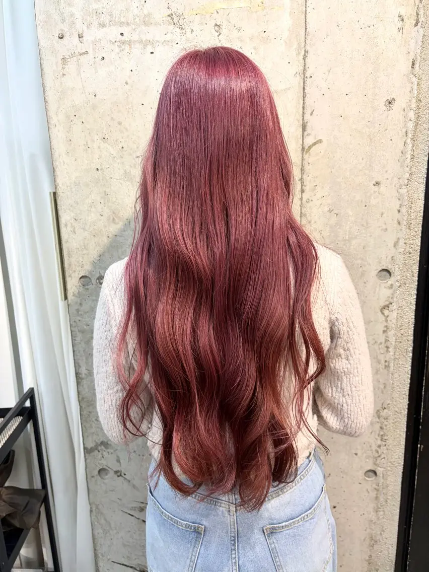 ロング カラー ブリーチ ピンクカラー ヘアカラー [lani ] konatsuのヘアスタイル