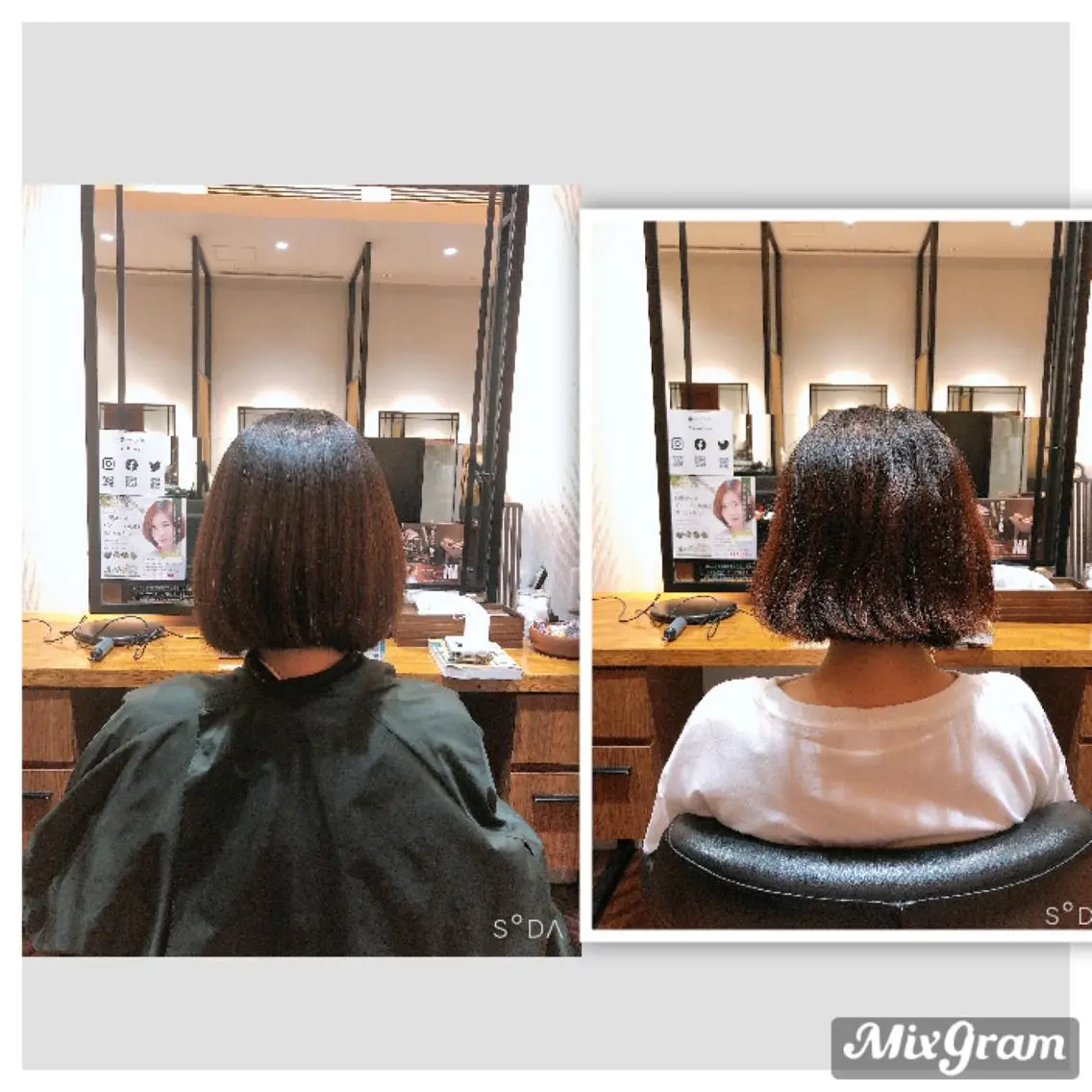 ショート ボブ 髙田 千華 髪質改善ストレートのヘアスタイル