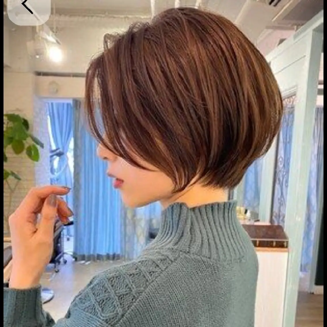 ショート ショートボブ ボブ ショートヘア 《透明感カラー》赤岩 咲希のヘアスタイル