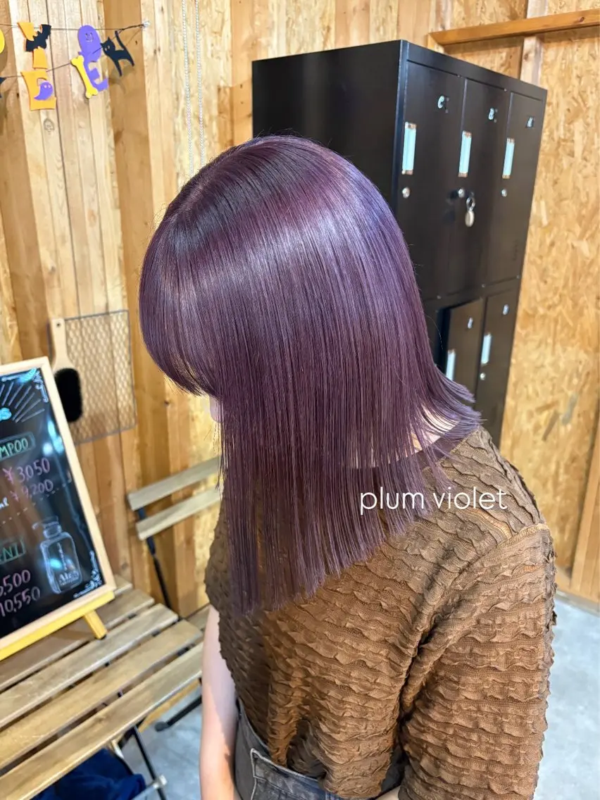 カラー ヘアカラー トリートメント まろみ暖色×ボブ ×chia🕯のヘアスタイル