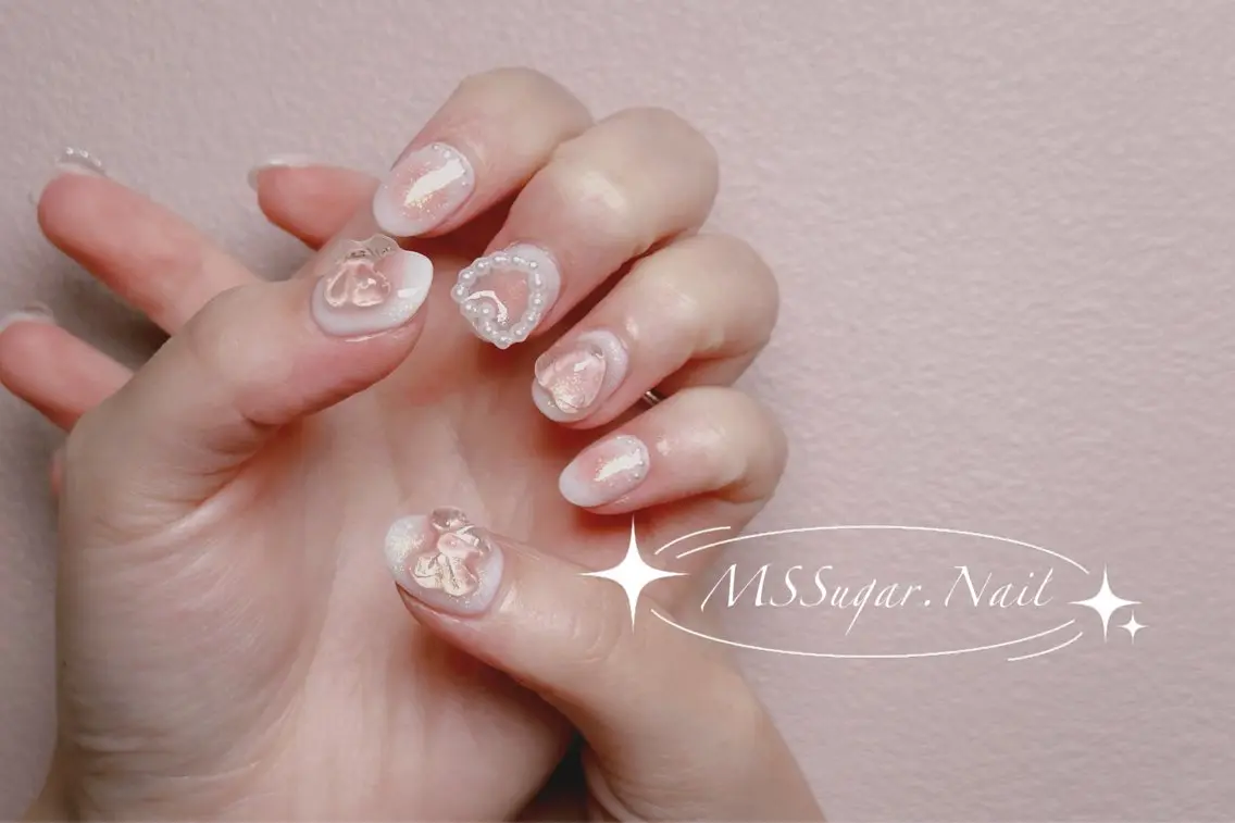 ネイル ロングネイル マグネットネイル スカルプネイル ネイルチップ ワンホンネイル MSSugar Nailのネイルデザイン