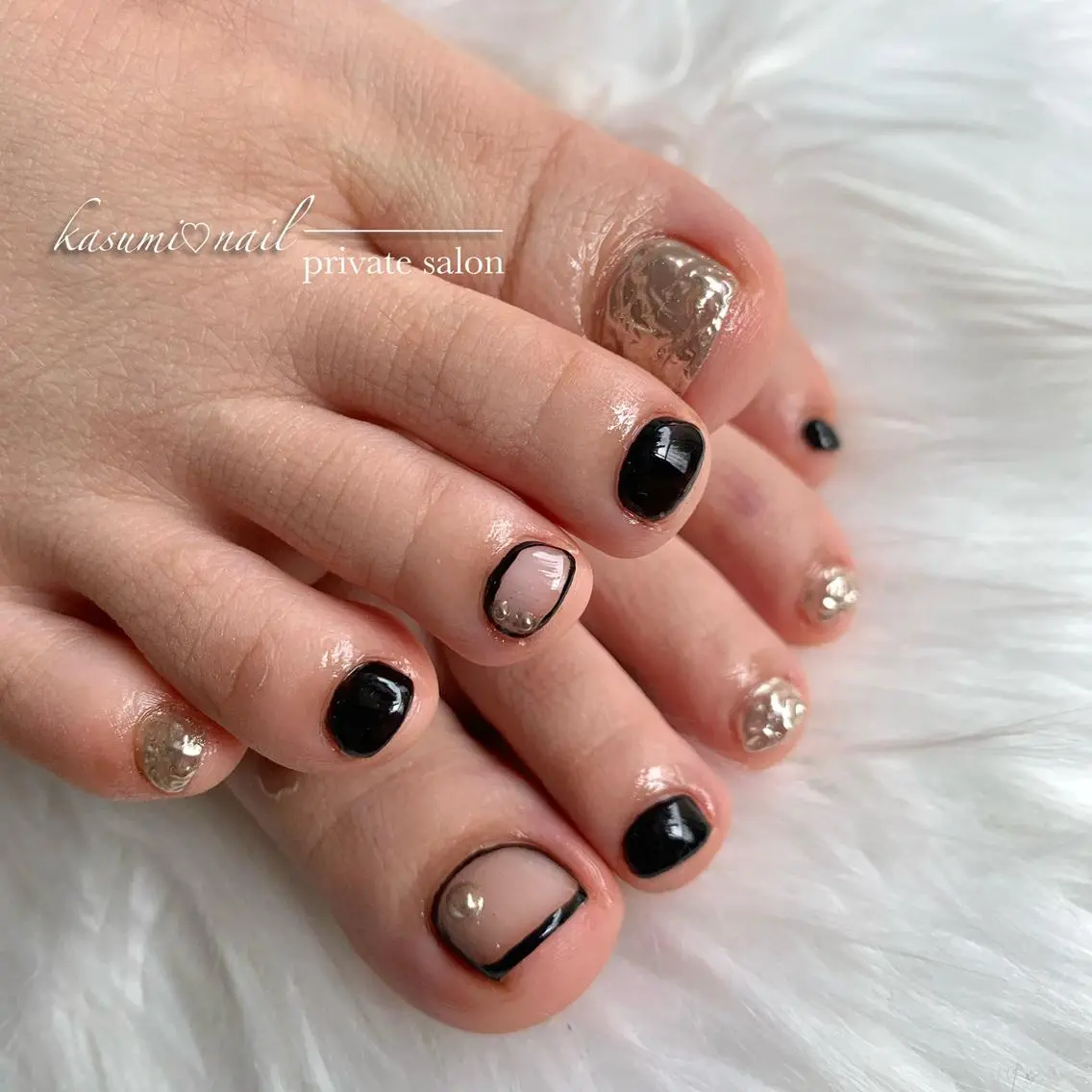 ネイル アートネイル フットネイル フレンチネイル ロングネイル マグネットネイル KASUMI♡ Nailのネイルデザイン