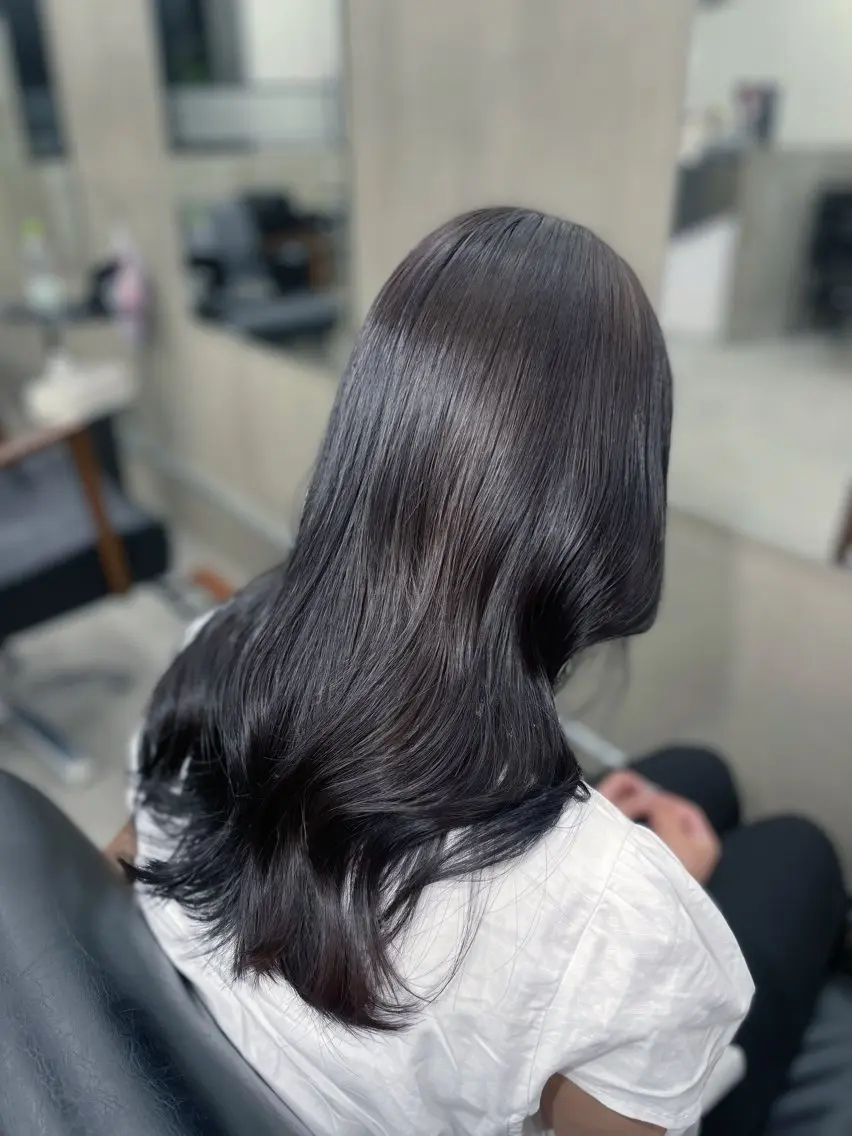 セミロング ヘアカラー トリートメント yuki ユキのヘアスタイル