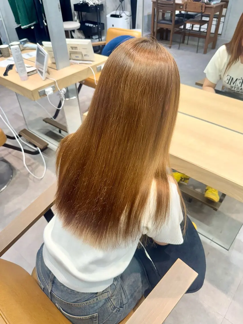 ロング パーマ 縮毛矯正 ヘアセット 艶カラー/レイヤー/ 顔周り/ゆな🕊️のヘアスタイル