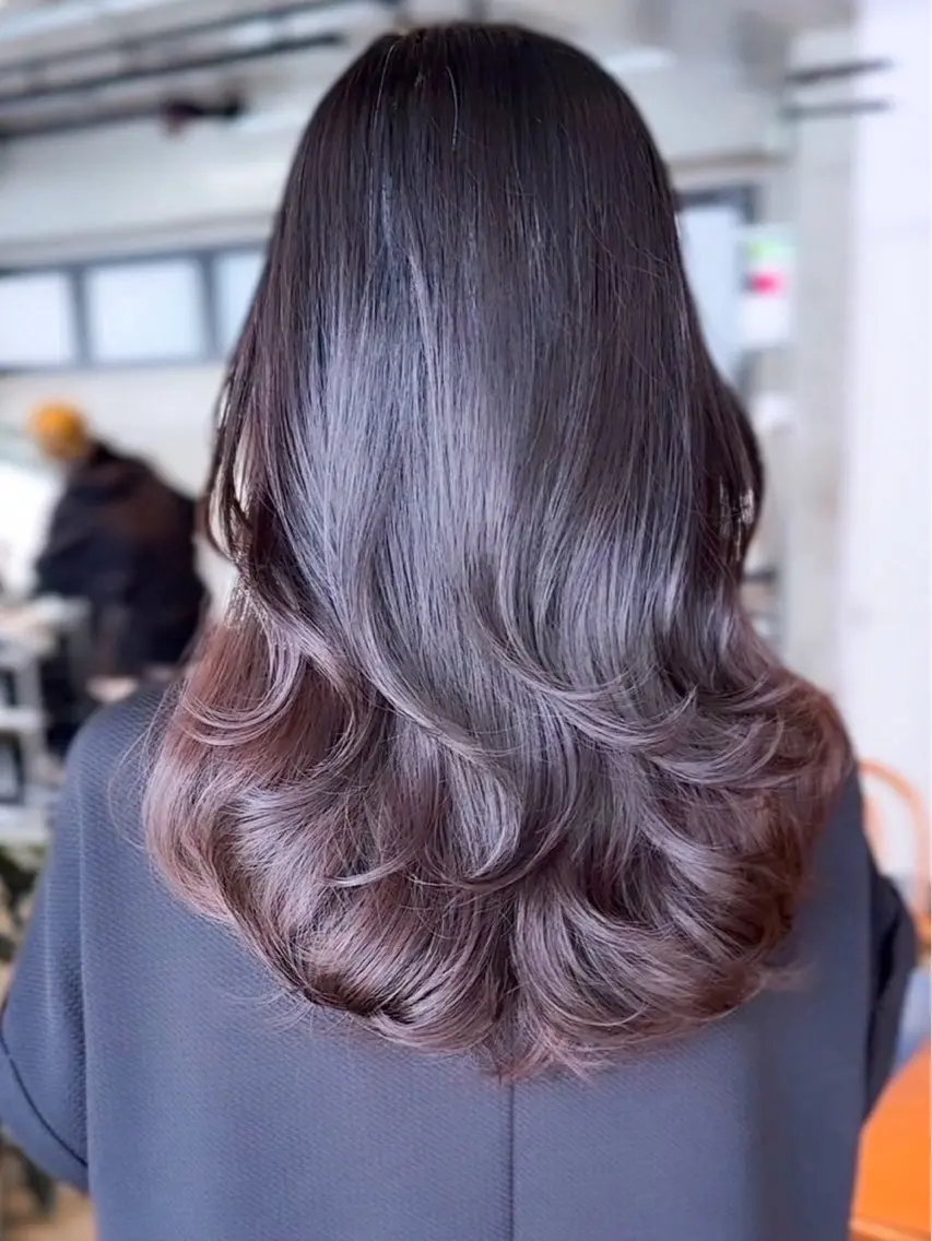 ロング カラー ヘアアレンジ 縮毛矯正 縮毛矯正・カラー特化 指名No.1shunのヘアスタイル