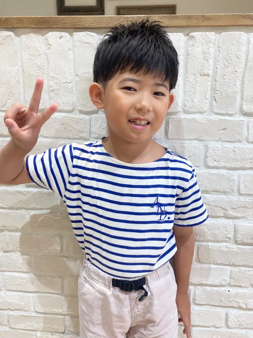 ５歳位の男の子or女の子キッズカットキッズパーマモデル無料朝土曜日8時からの写真