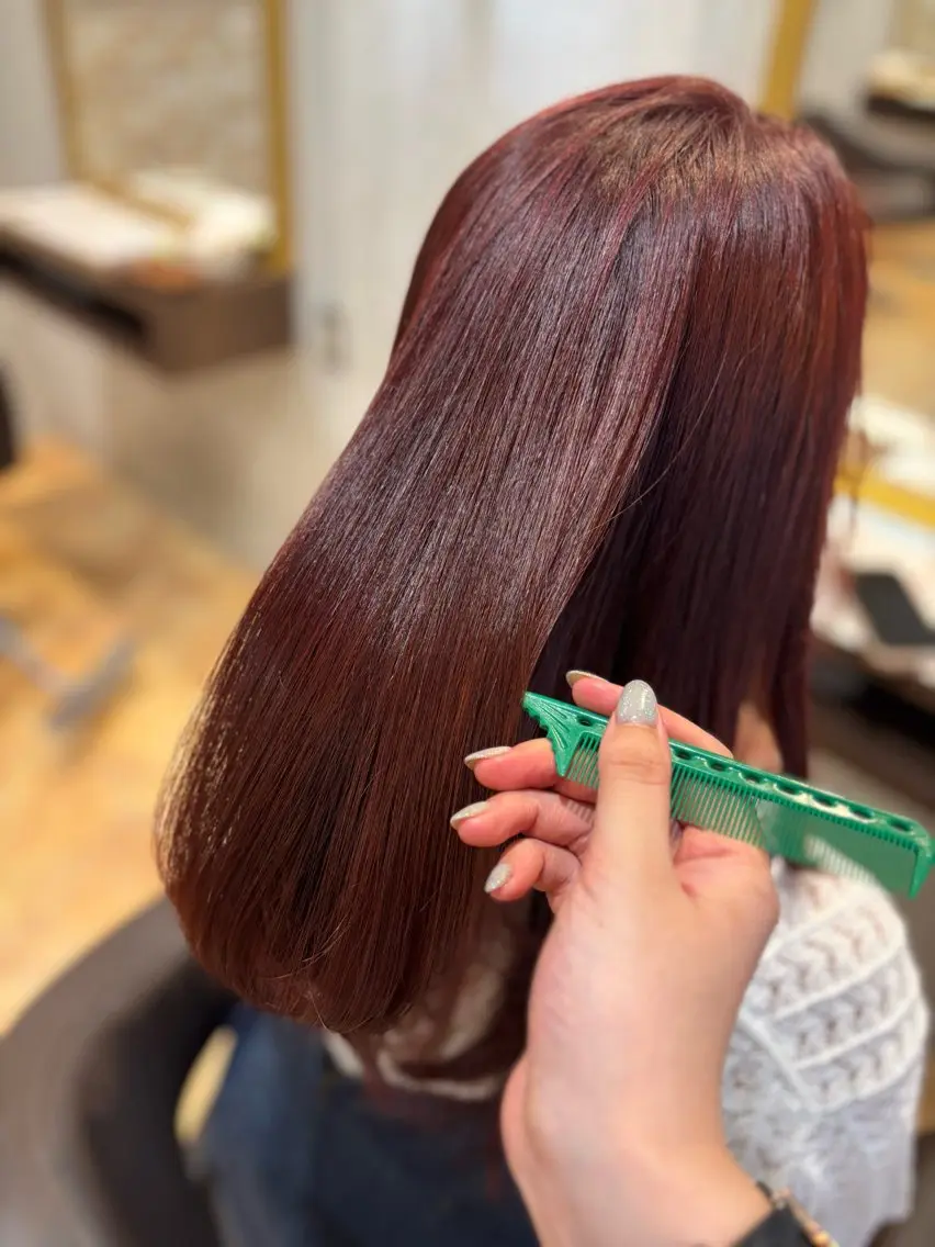 セミロング カラー ヘアカラー トリートメント yui🥀/ボブ /ブリーチなしカラーのヘアスタイル