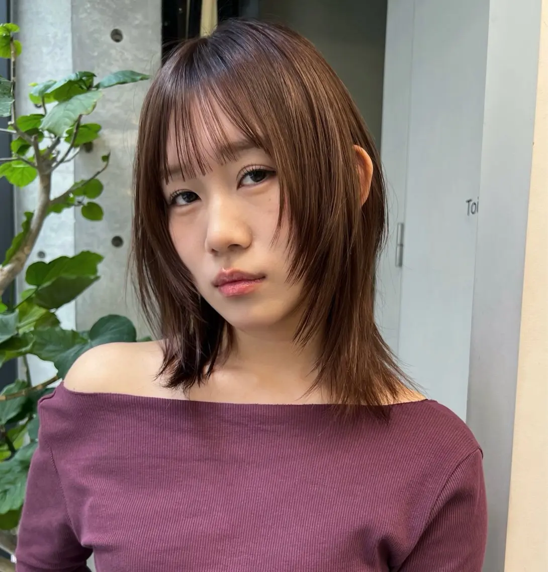 ミディアム カラー カット ヘアカラー ハッシュカット カシマハヤトのヘアスタイル
