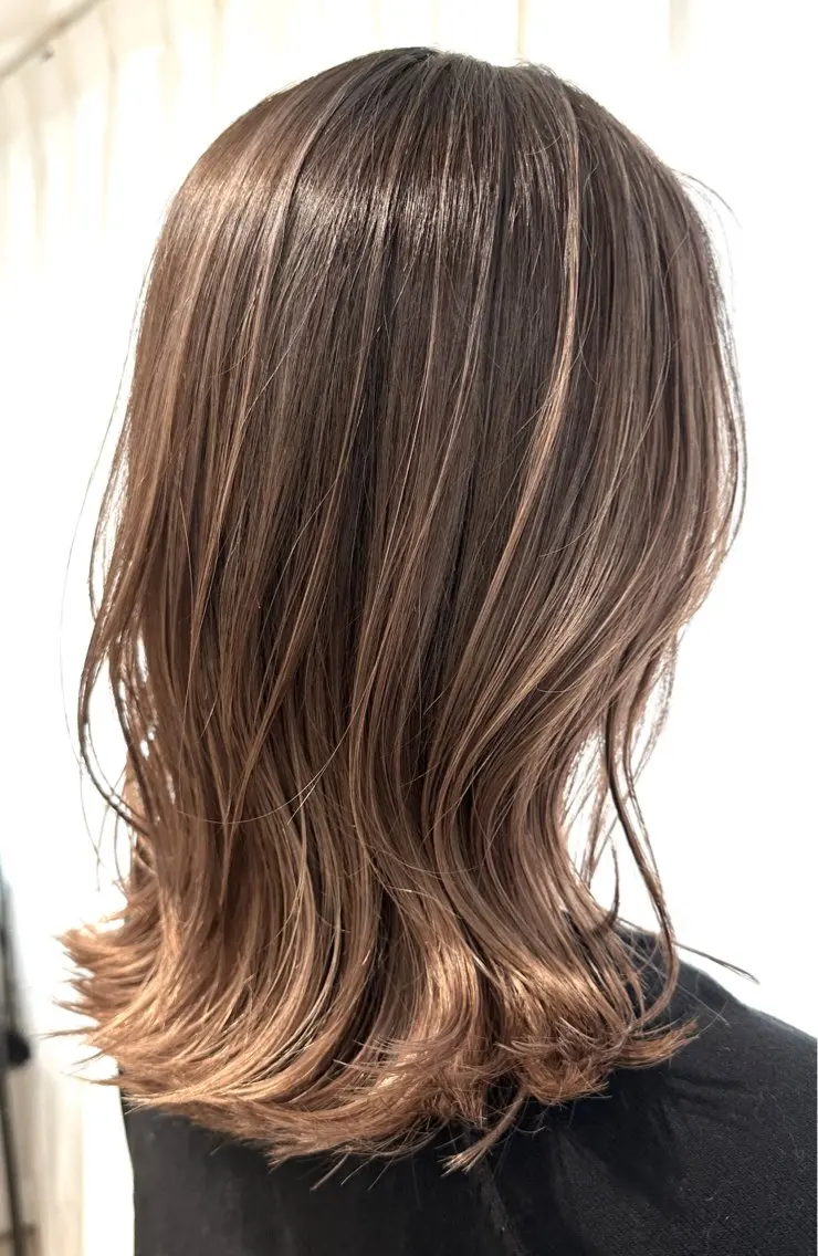 ミディアム カラー ヘアカラー トリートメント 髪質改善 makiuchiのヘアスタイル